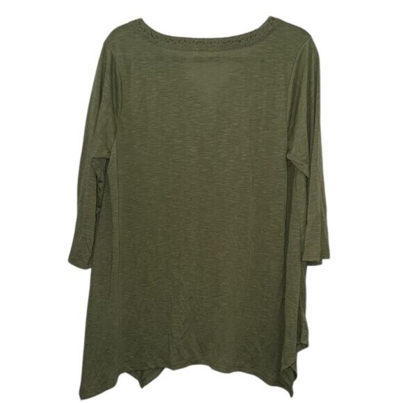 Faded Glory Olive Twist Top XL (16-18) - Picture 8 of 9